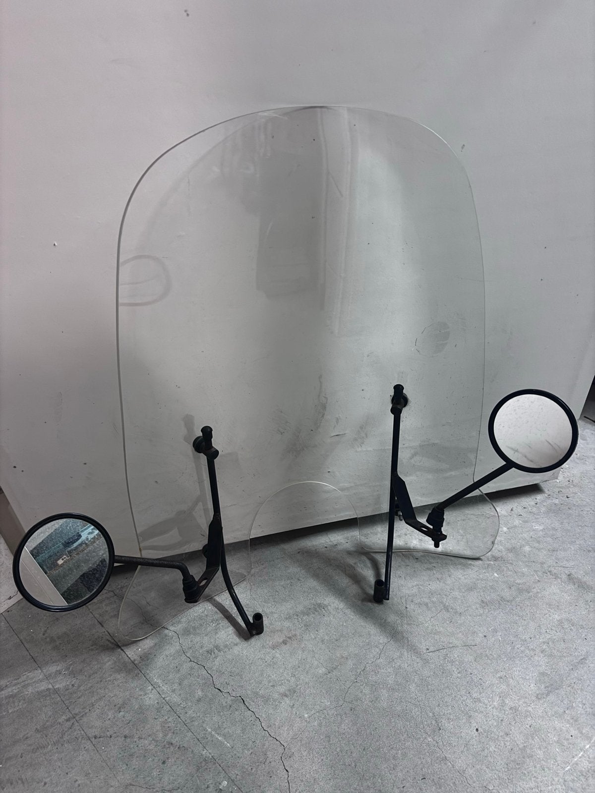 Windscherm met spiegels voor scooter/motor, Motoren, Accessoires | Overige, Ophalen, Gebruikt