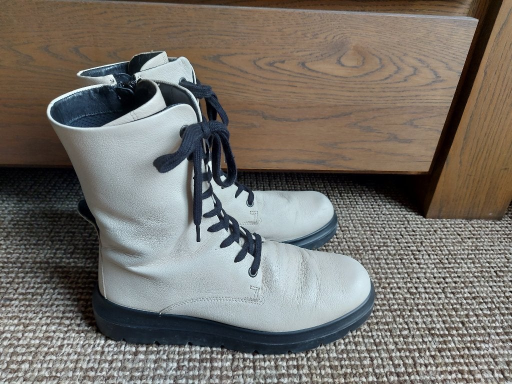 Ecco laarsjes 39, Ecco, Verzenden, Wit, Lage of Enkellaarzen