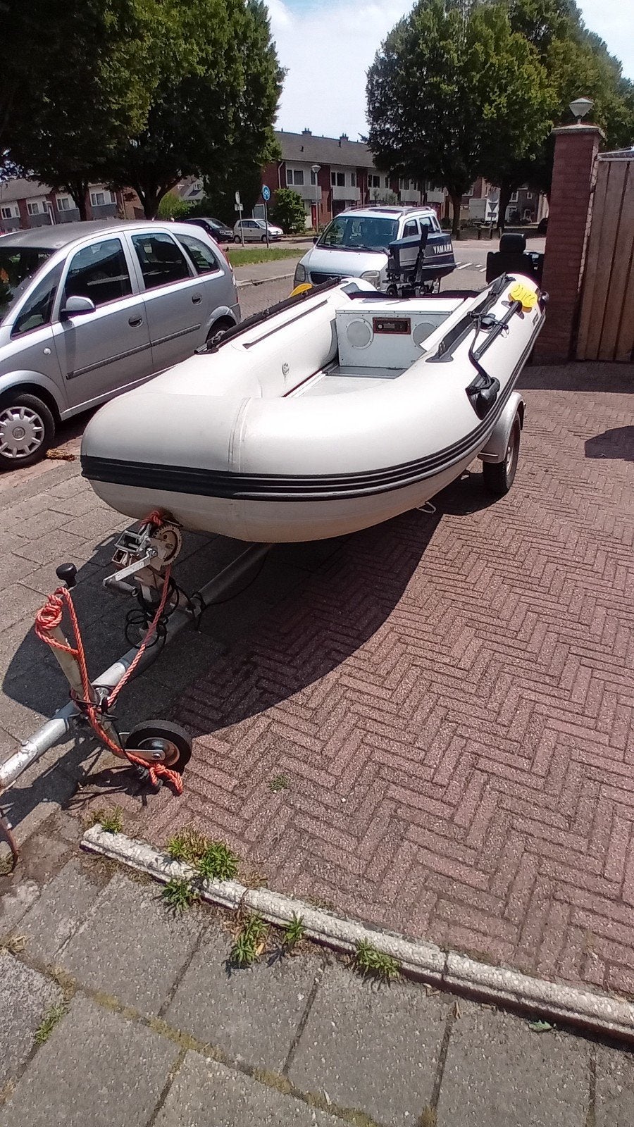 rubberboot onderdelen nemaxx  3.20  4 pk yamaha, Watersport en Boten, Bootonderdelen, Ophalen, Gebruikt, Overige typen, Motorboot