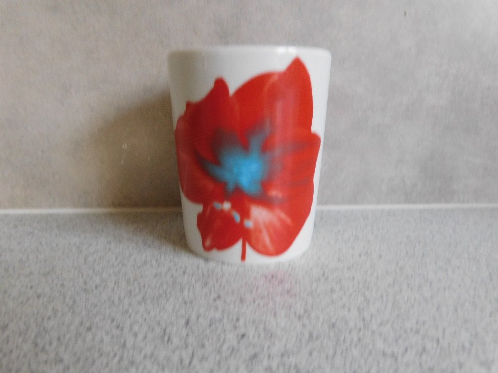 Mok 9,5x7,5 cm. Tulp Rood Douwe Egberts Arzberg Germany, Huis en Inrichting, Keuken | Servies, Arzberg, Ophalen of Verzenden, Zo goed als nieuw