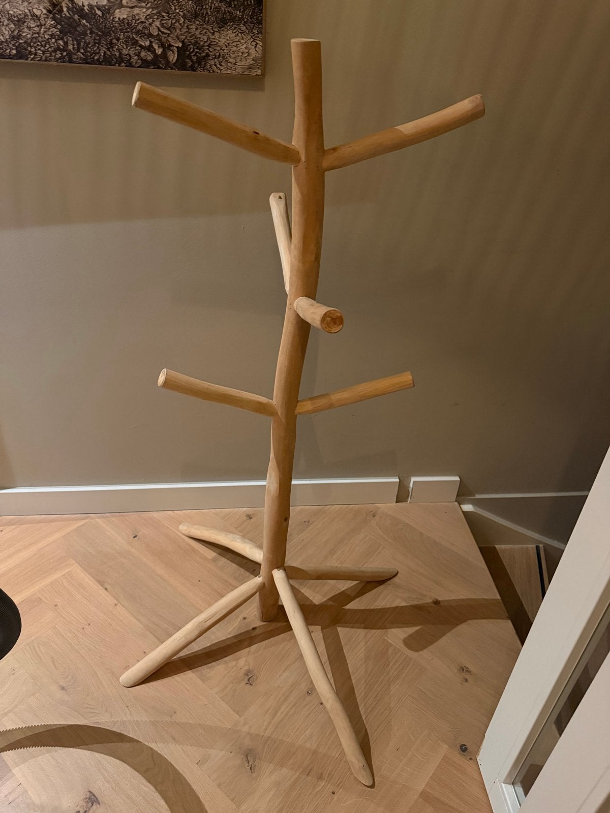 Unieke boomstam kapstok - 100cm hoog, Huis en Inrichting, Woonaccessoires | Kapstokken, Ophalen, 100 tot 150 cm, Zo goed als nieuw