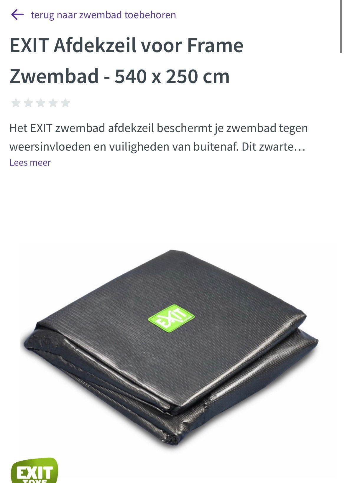 Zwembad afdekzeil, Ophalen, Gebruikt, Afdekzeil