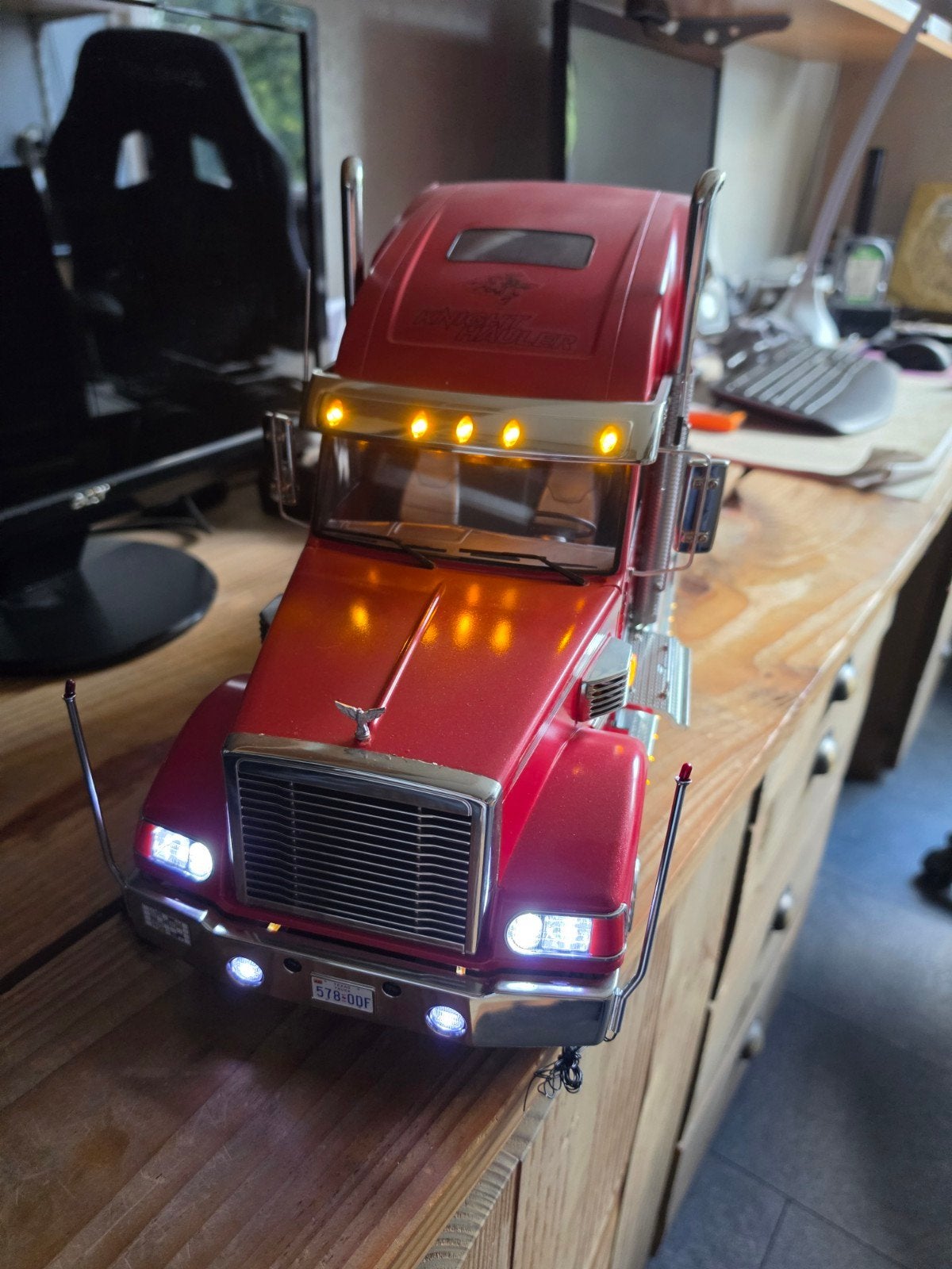 tamiya knigt hauler, Hobby en Vrije tijd, Ophalen, Schaal 1:14, Auto onroad