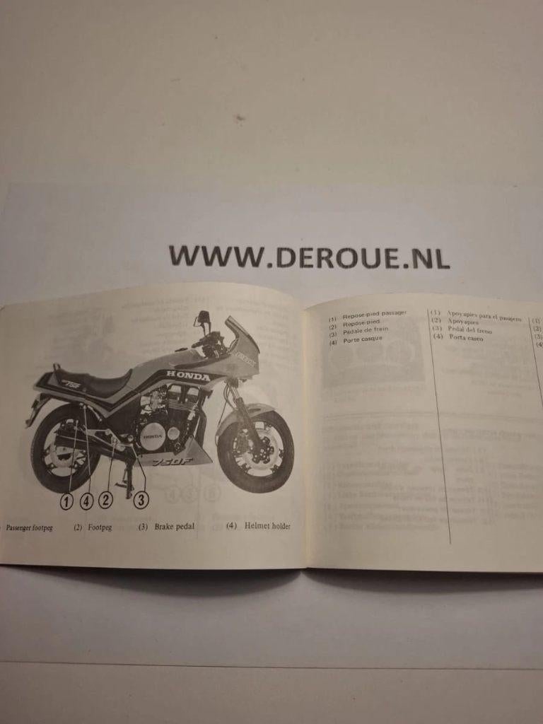 98 0WNERS MANUAL HONDA CBX750F  1983  USED, Ophalen of Verzenden, Honda