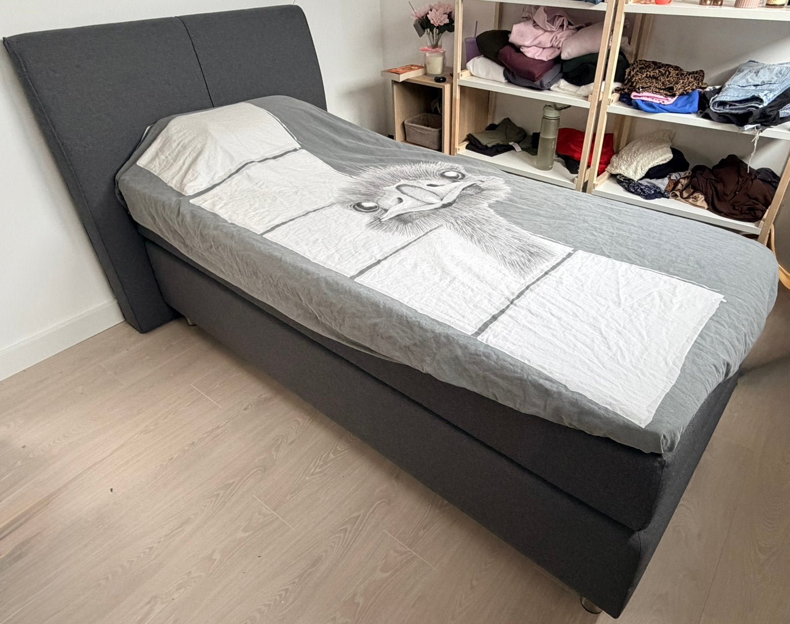 Eenpersoons boxspring, Ophalen, 90 cm, Eenpersoons, Collectie MioDormio