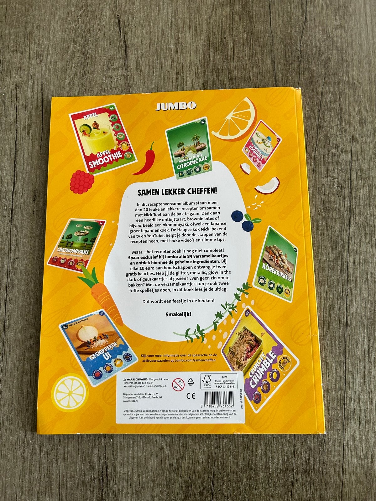 Jumbo Samen Lekker Cheffen Recepten Verzamelboek + Kaartjes, Boeken, Ophalen of Verzenden, Zo goed als nieuw, Overige gebieden