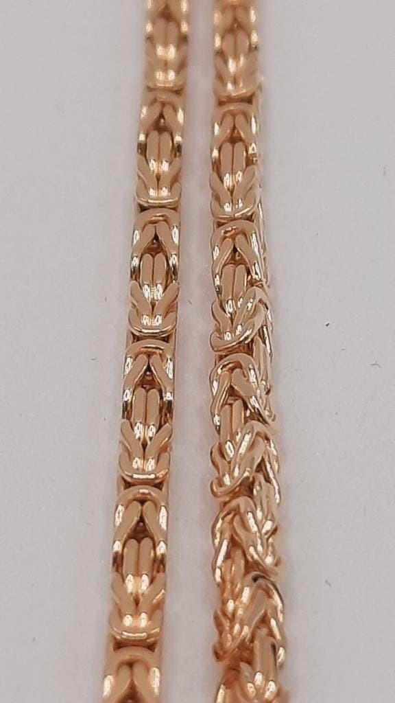 gouden Koningsketting 14kt Massief, Sieraden, Tassen en Uiterlijk, Kettingen, Www.bredajuwelier.nl, Nieuw, Ophalen of Verzenden