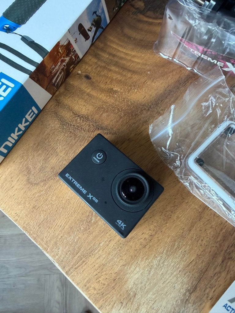 Nikkei Extreme X6S 4K actioncam met accessoires, Overige merken, T, T, Ophalen of Verzenden