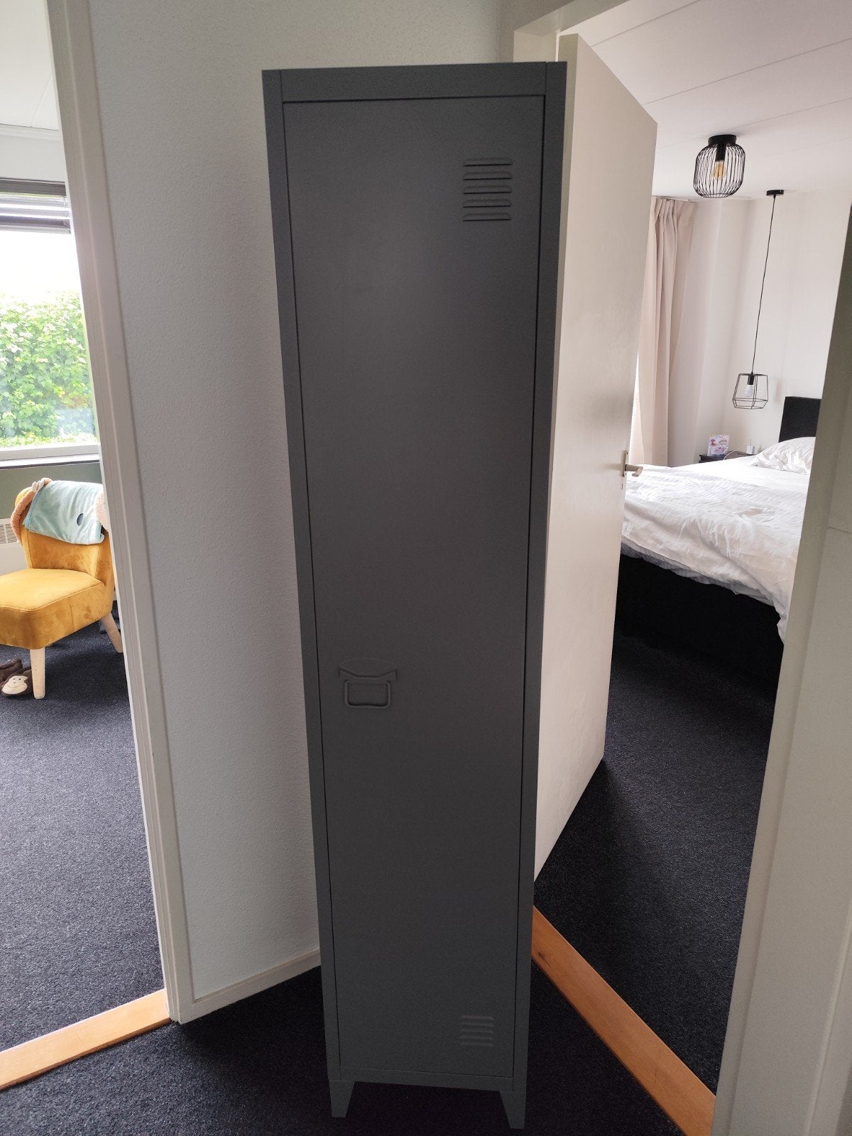 Metalen Lockerkast Kwantum Antraciet, 180x38x38cm, Huis en Inrichting, Ophalen, Zo goed als nieuw, Industrieel, Modern