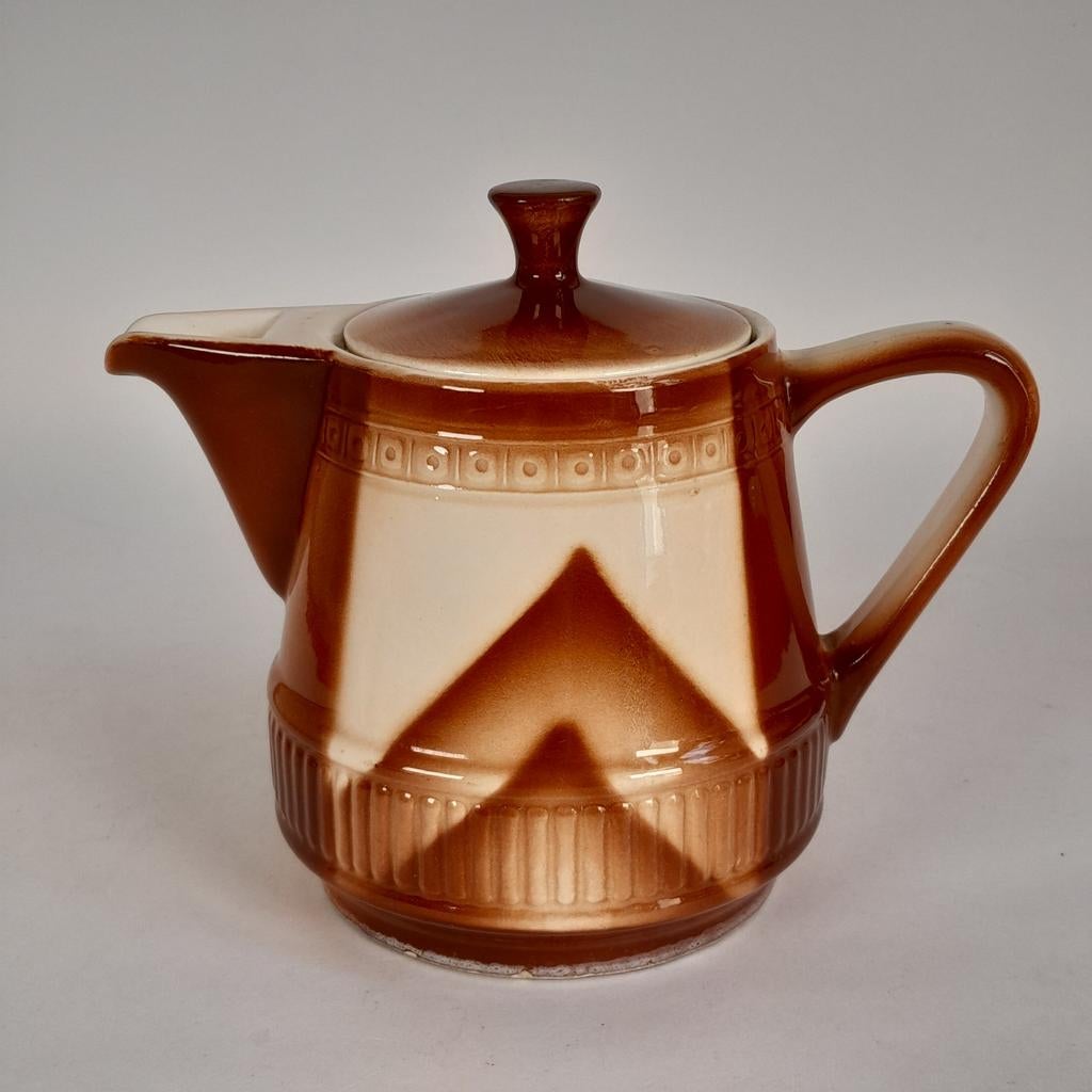 Antieke Bunzlau koffiepot of theepot - Art Deco 1920's, Antiek en Kunst, Ophalen of Verzenden