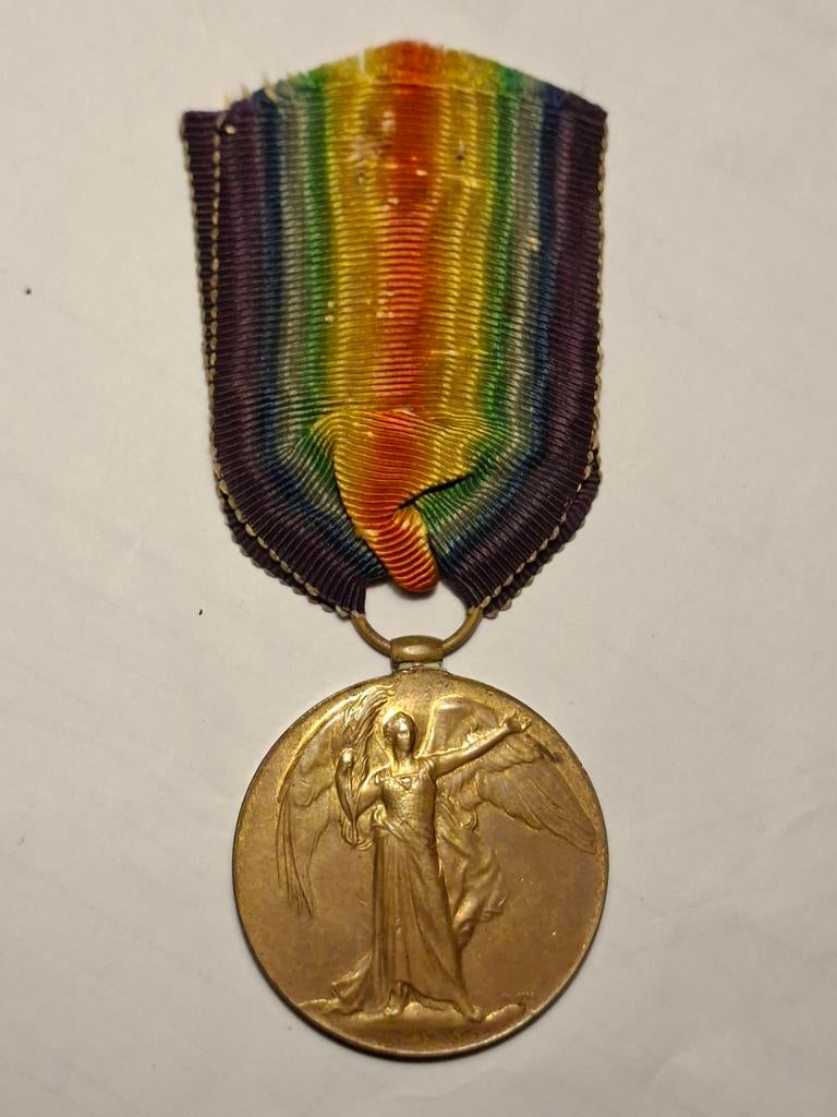 Wo1 Engelse overwinningsmedaille A.S.C, Ophalen of Verzenden, Landmacht, Engeland, Lintje, Medaille of Wings