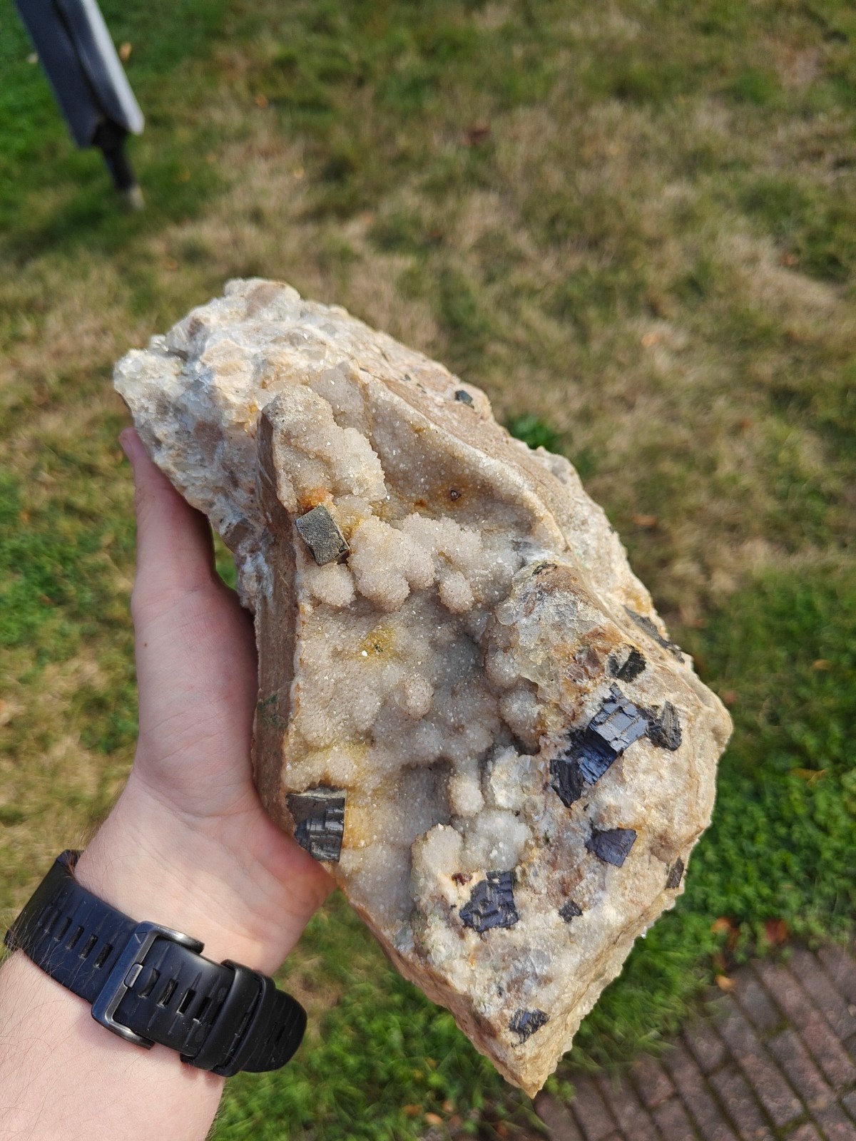Prachtige mineralen collectie met kwarts en pyriet, Ophalen of Verzenden, Mineraal