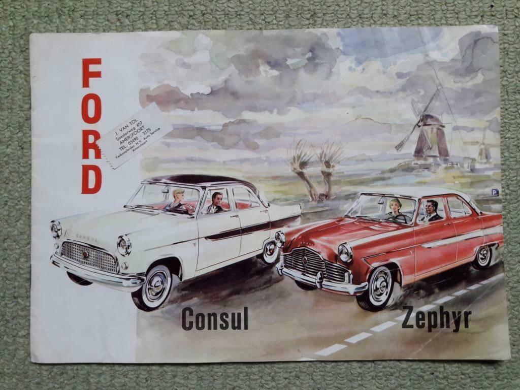FORD CONSUL ZEPHYR September 1960 brochure nederlands, Ophalen of Verzenden, Zo goed als nieuw, Ford