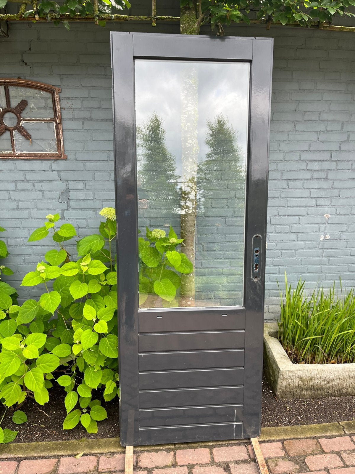 Achterdeur / buitendeur. 3 puntsl , Dubbelglas 78 x 211,5, Ophalen, Gebruikt, Buitendeur, 200 tot 215 cm