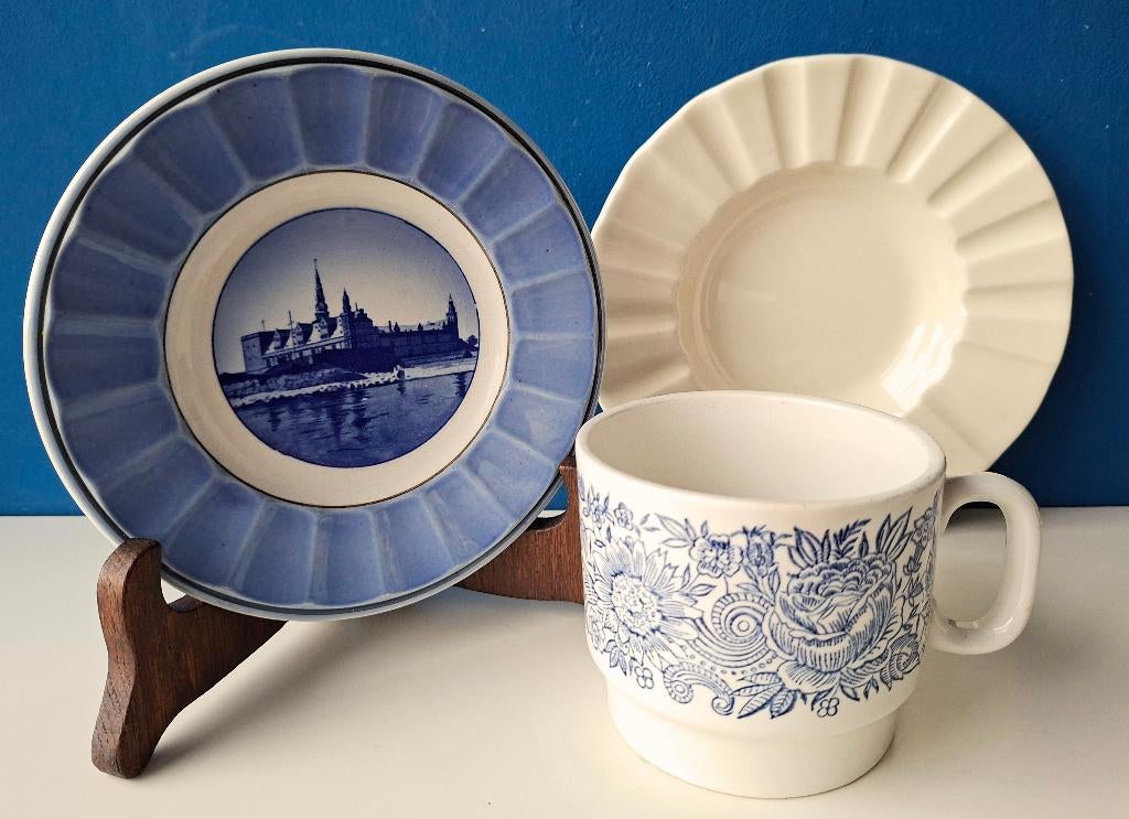 Blauwwit/Royal Copenhagen Wedgwood Badonviller, Ophalen of Verzenden