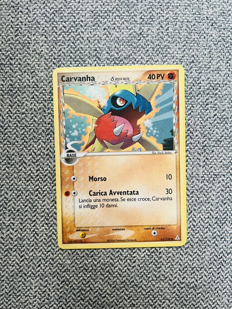 Carvanha 61/110 Ex Holon Phantoms Pokemon, Verzenden, Zo goed als nieuw, Losse kaart, Foil