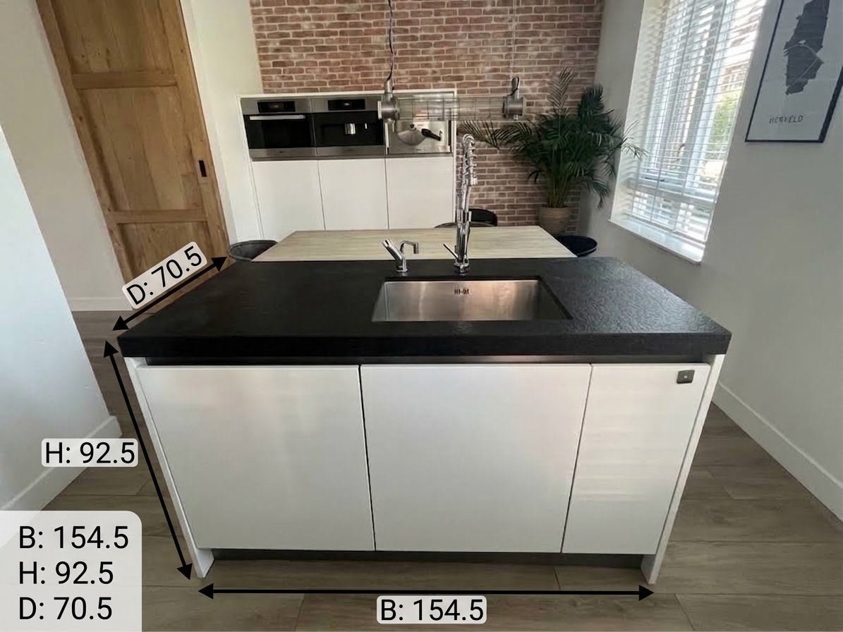 Moderne keuken met Miele apparatuur, excl. vaatwasser, Ophalen, Wit, Hoekkeuken, Zo goed als nieuw