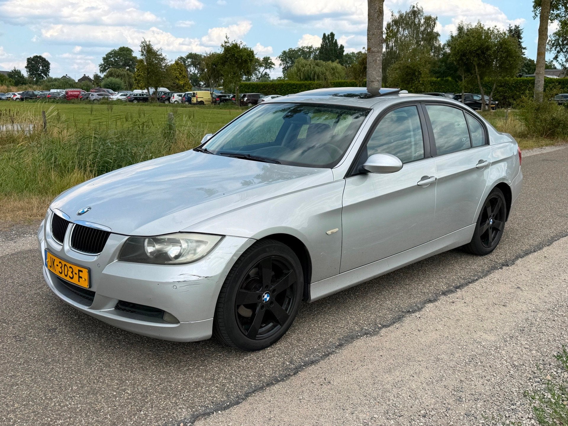 BMW 3-serie 320i Executive APK 02-2027 Airco, Auto's, BMW, Zwart, 150 pk, 14 km/l, Handgeschakeld