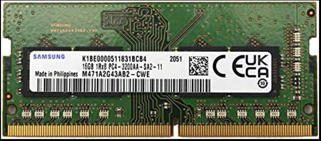 Samsung 16GB (1x16GB) DDR4 3200MHz PC4 SODIMM, Computers en Software, RAM geheugen, DDR4, Ophalen of Verzenden, Zo goed als nieuw