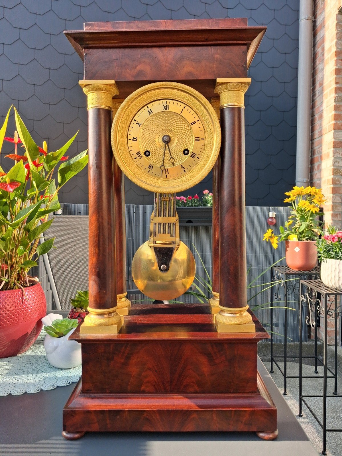 cuba mahonie kolompendule, Antiek en Kunst, Antiek | Klokken, Ophalen