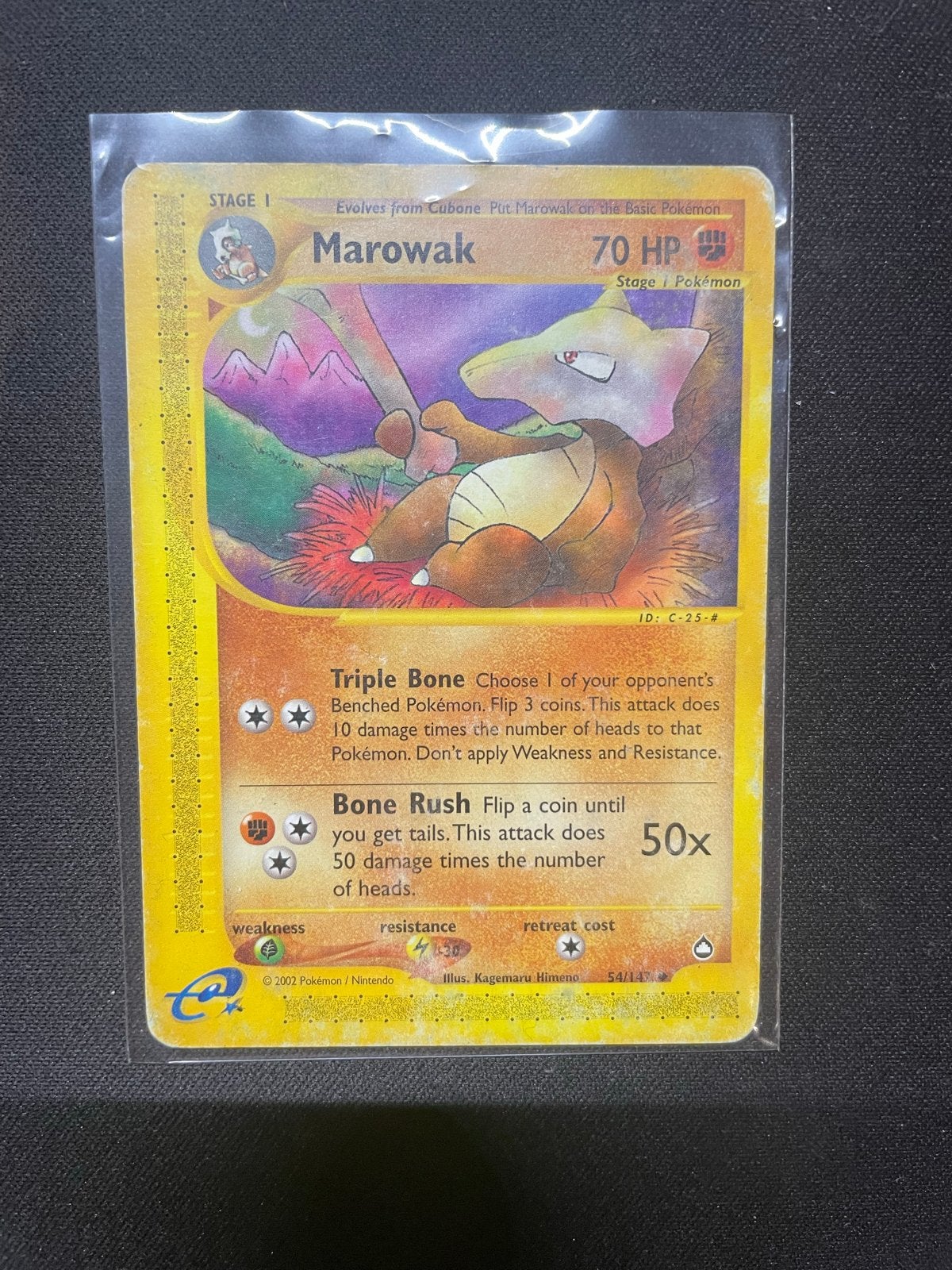 Marowak Pokémon Kaart - Vintage WOTC Era, Ophalen of Verzenden, Gebruikt, Losse kaart