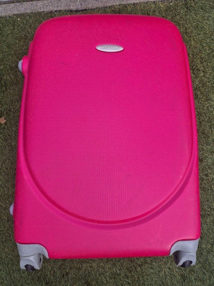 Castillo Koffer - Roze, 65x40 cm, 60 tot 70 cm, Uitschuifbare handgreep, Gebruikt, Hard kunststof