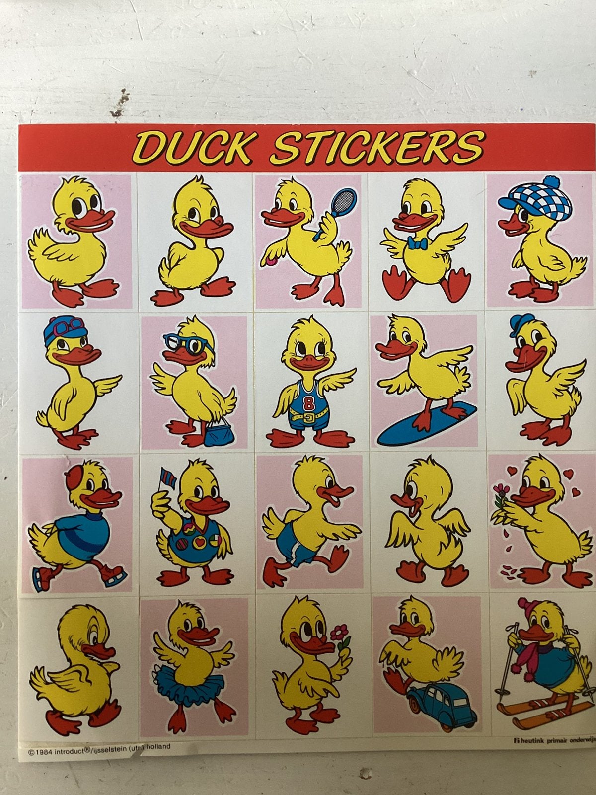 Stickervel Duck (eend) stickers, Verzamelen, Verzenden, Zo goed als nieuw, Dier en Natuur