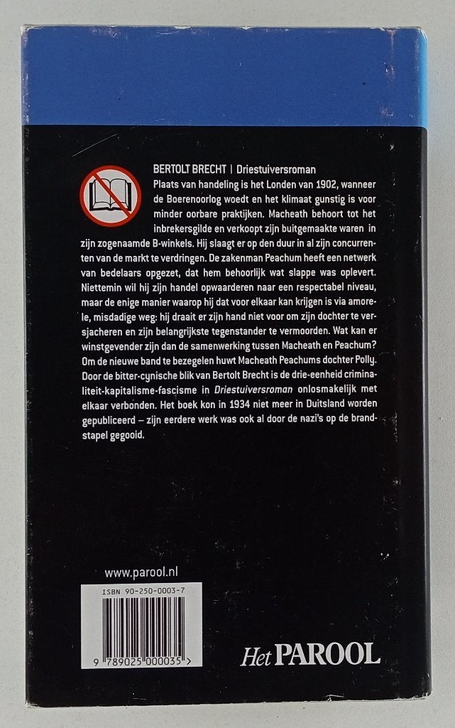 Brecht, Bertolt - Driestuiversroman / De Verboden Boeken, Ophalen of Verzenden, Gelezen, Europa overig