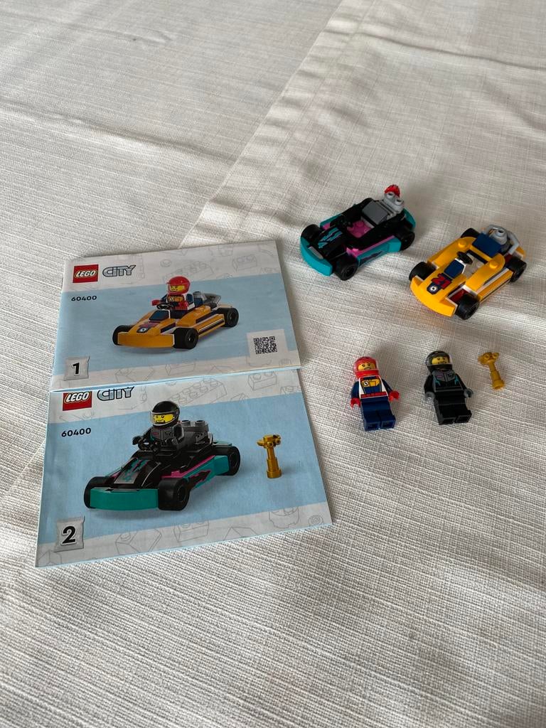 Lego 60400 Go-Karts and Race Drivers, Ophalen of Verzenden, Gebruikt, Complete set, Lego