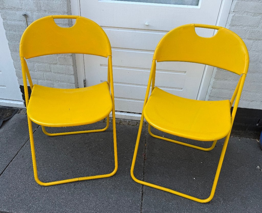 Metalen klapstoeltjes, Ophalen, Gebruikt, Overige kleuren, Metaal
