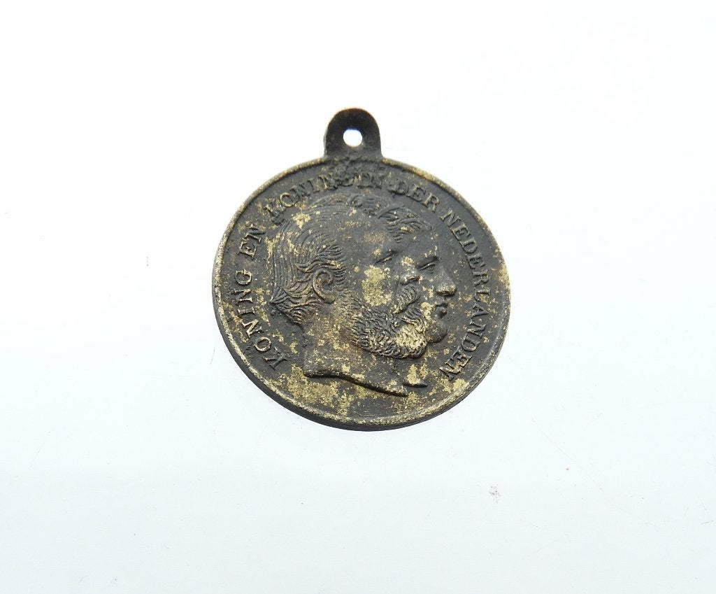 Hanger 1879 Huwelijk Koning Willem III en Prinses Emma  a970, Antiek en Kunst, Ophalen of Verzenden