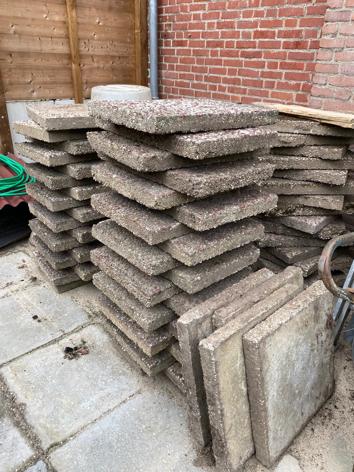 Gratis grindtegels, Ophalen, Gebruikt, Beton, Terrastegels