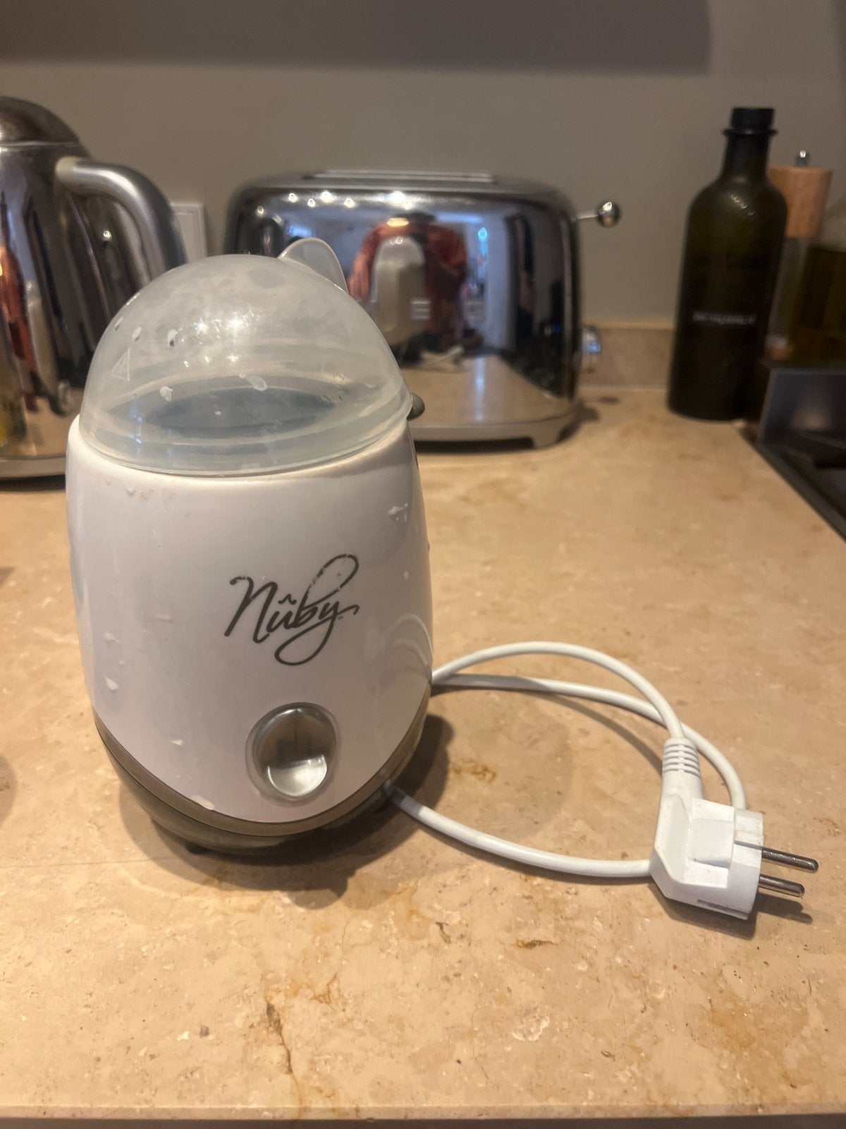 Nûby Flessenwarmer - Werkt goed!, Ophalen of Verzenden, Gebruikt, Flessen- of potjesverwarmer, Overige merken