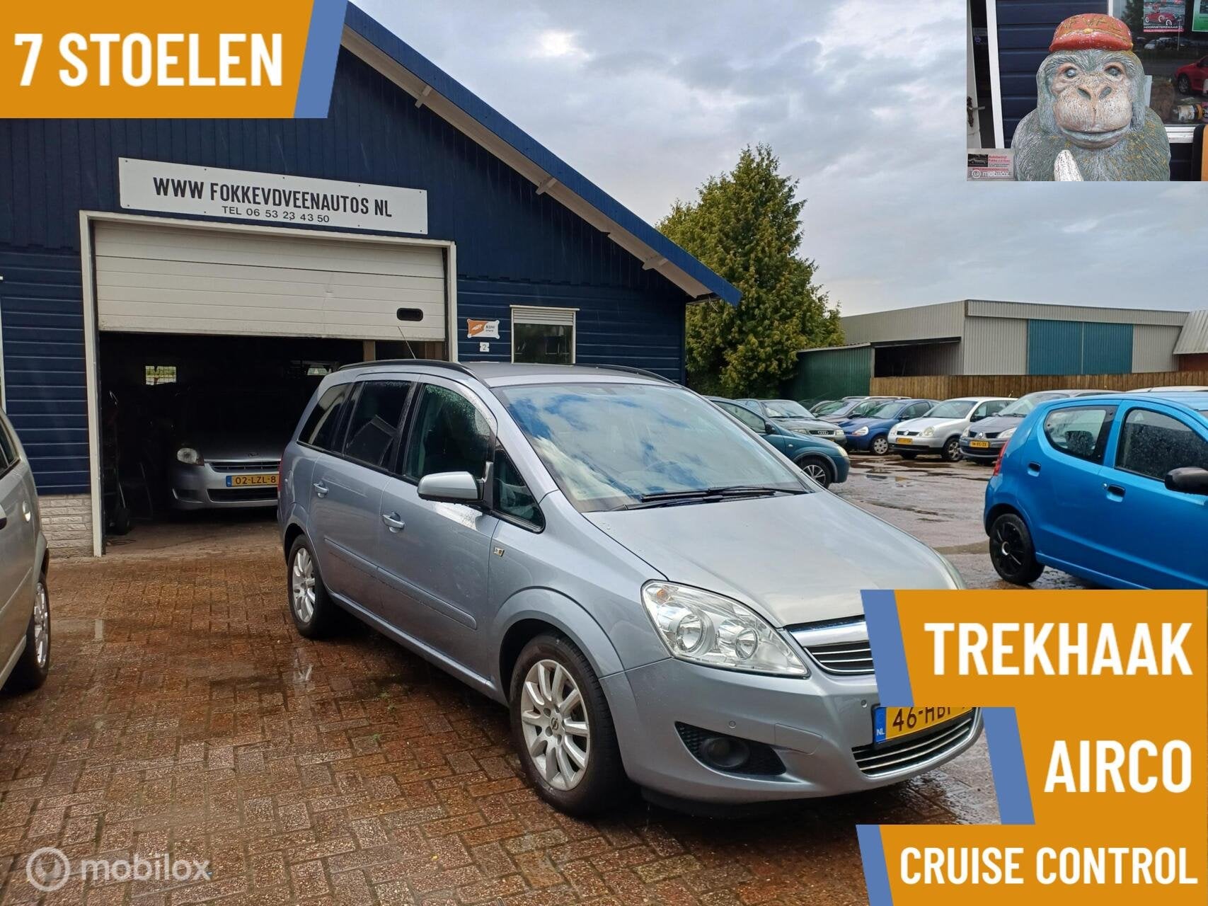 Opel Zafira 1.8 Executive Garantie, alle inruil mogelijk, Gebruikt, 4 cilinders, Origineel Nederlands, 1200 kg
