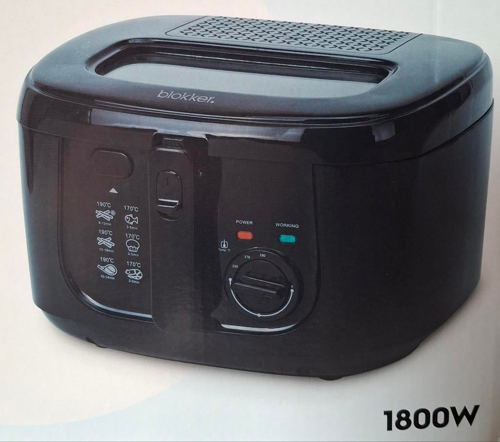 NIEUW Blokker friteuse 2,5 liter 1800 watt, 2 tot 3 liter, Ophalen of Verzenden, Nieuw