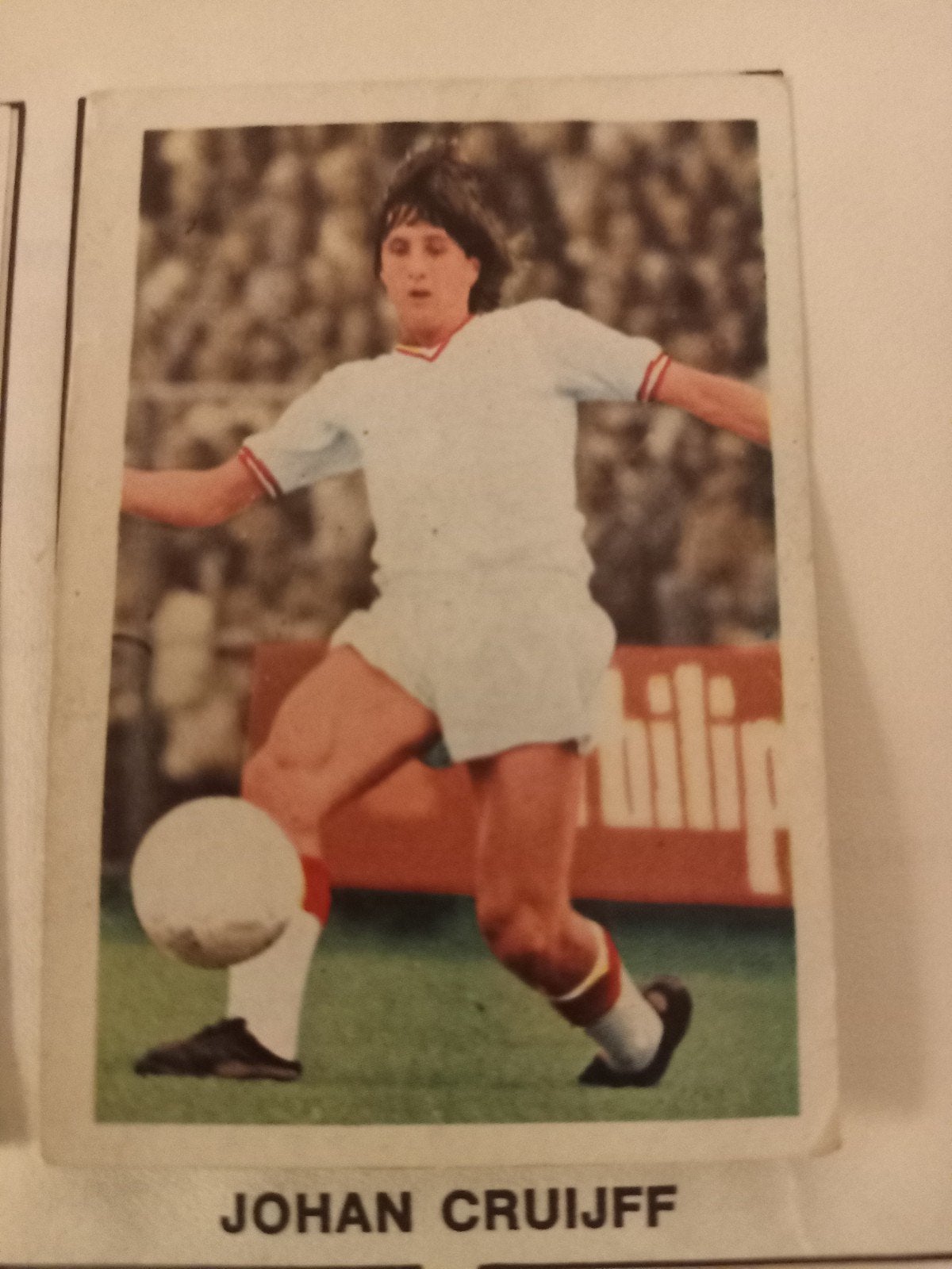 Vintage Johan Cruijff Voetbalplaatje, Ophalen of Verzenden, Gebruikt, Ajax, Spelerskaart