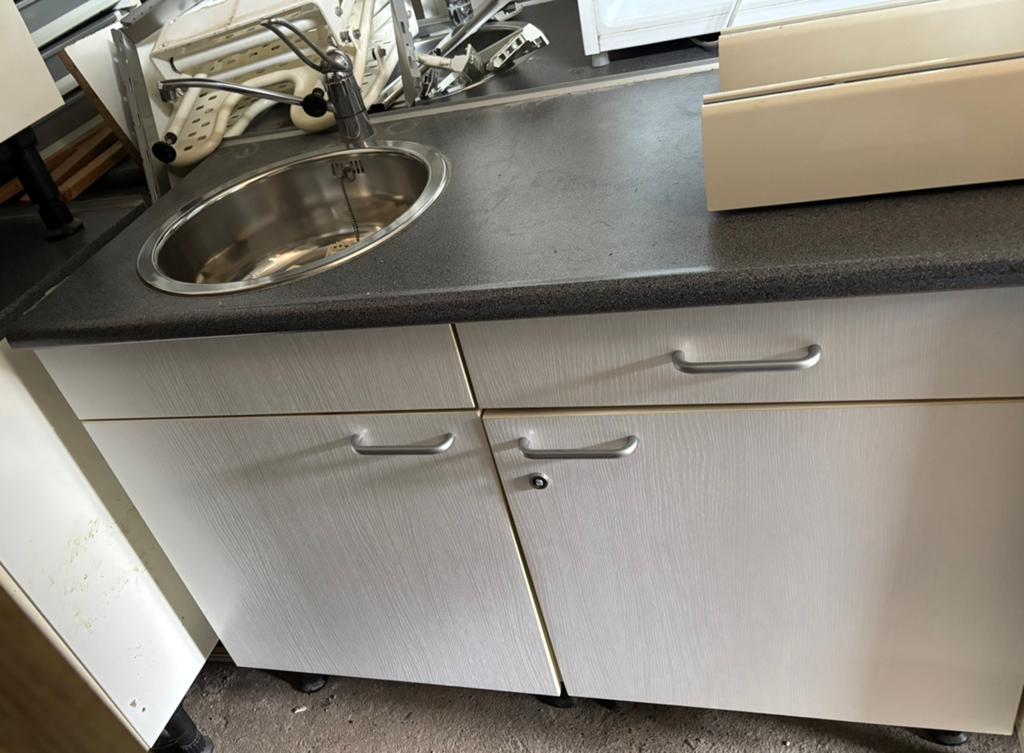 Keukenblok, Huis en Inrichting, Keuken | Complete keukens, Ophalen, Gebruikt, Wit, Enkelwandige keuken