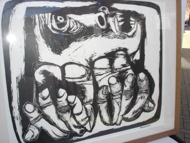 Litho Oswaldo Guayasamín Ecuadoriaans kunstschilder, Ophalen