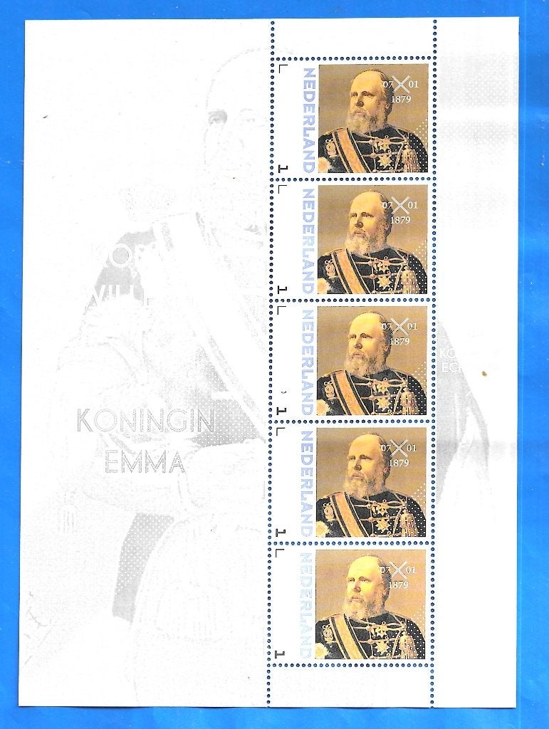 Postzegelmap 4 Kon. Echtparen Willem III & Koningin Emma, Verzenden, Na 1940, Postfris
