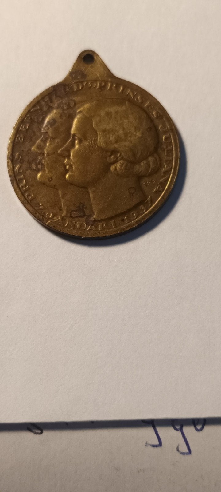 Historische Medaille Juliana & Bernhard 1937, Ophalen of Verzenden