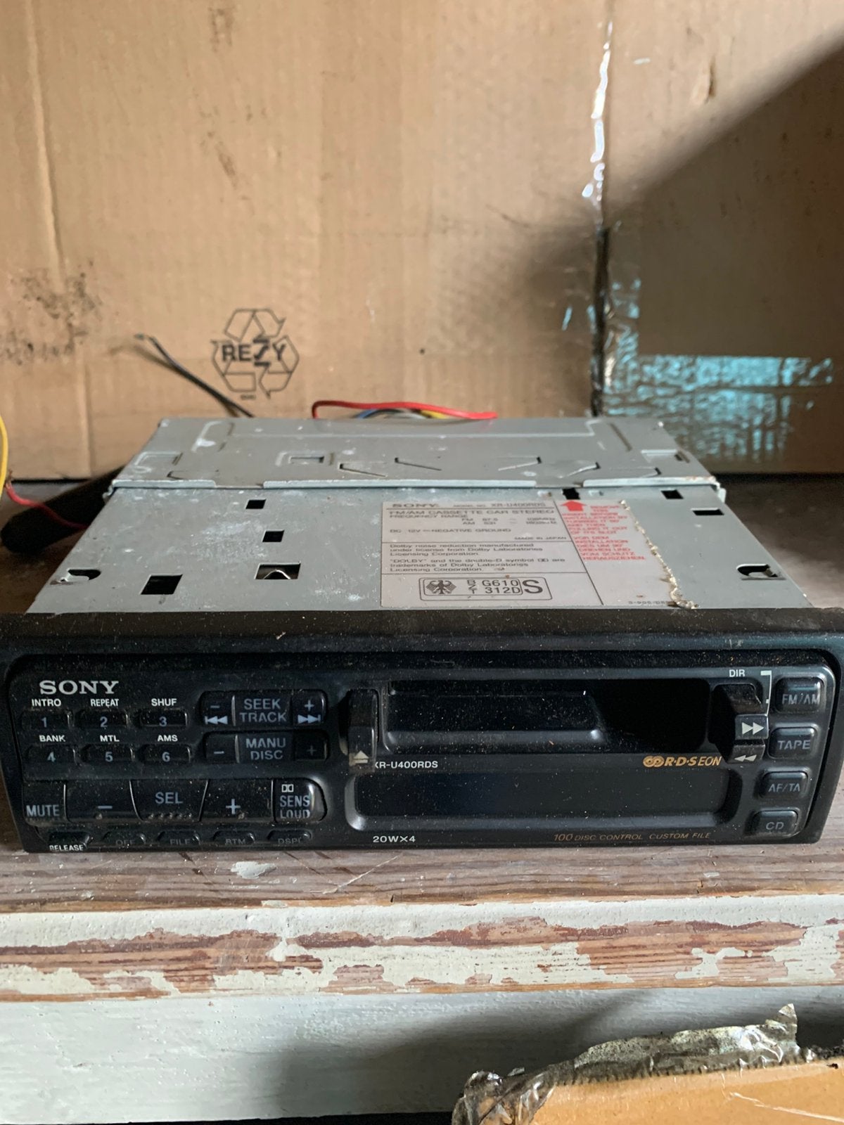 Sony autoradio, Ophalen, Gebruikt