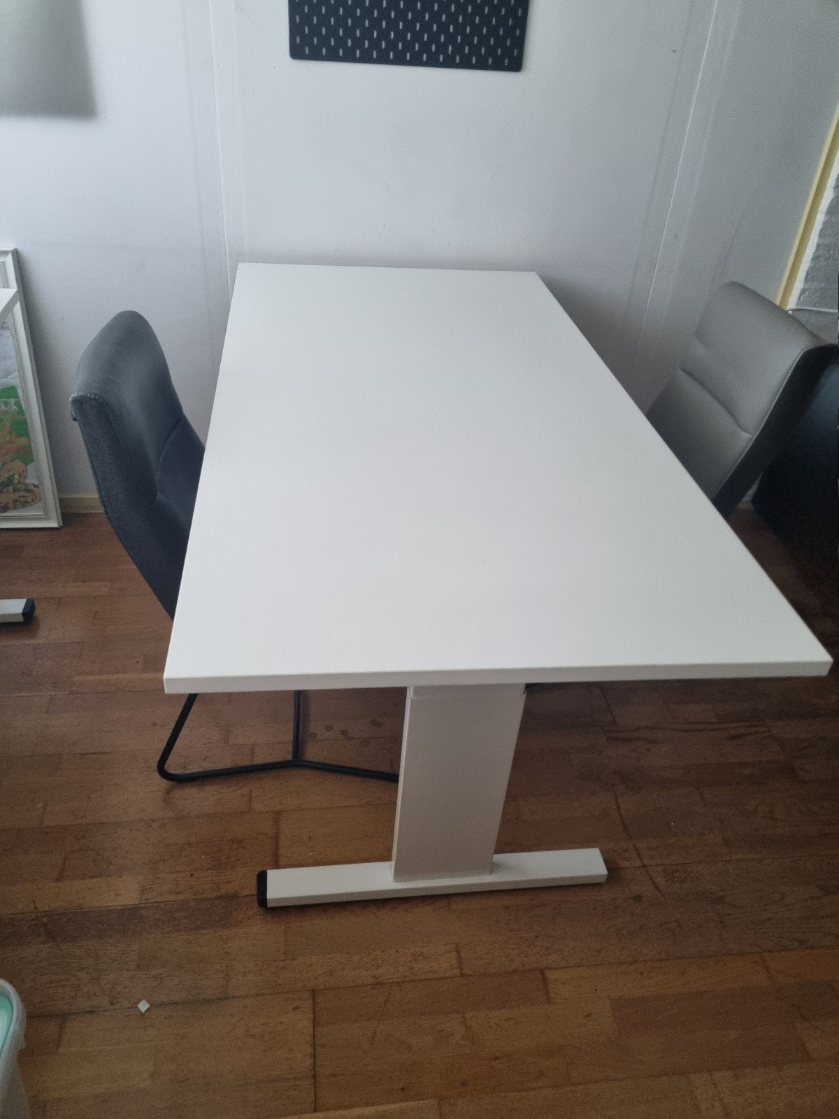 Professioneel in hoogte verstelbaar bureau 160x80cm, Huis en Inrichting, Ophalen, 160 cm, Zo goed als nieuw, Wit