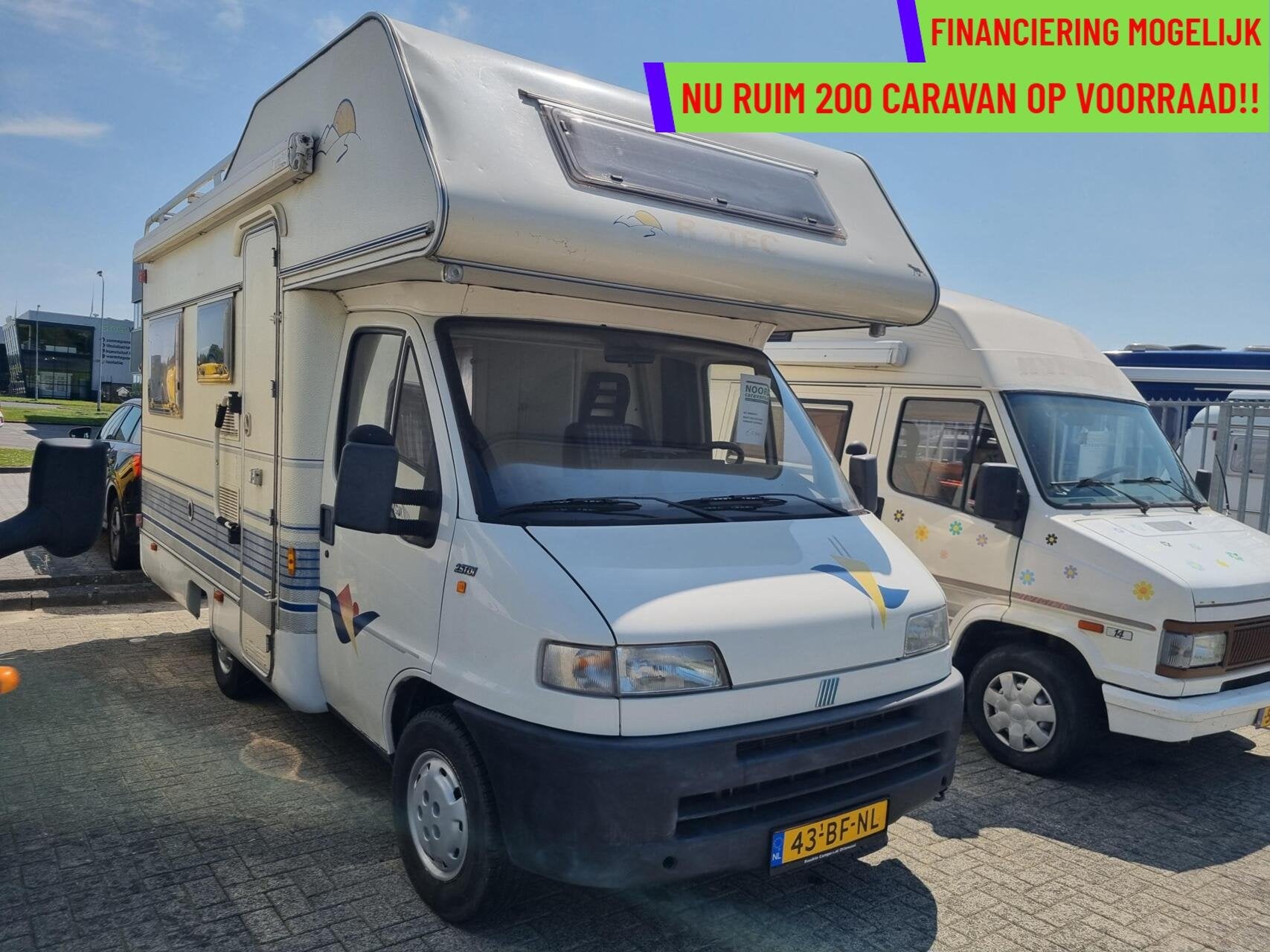 FIAT 230 RO TEC 2.5 TDI CASS LUIFEL +HANDGESCHAKELD+TREKHAAK, Caravans en Kamperen, Campers, Bedrijf, Half-integraal, Fiat, Tot en met 4