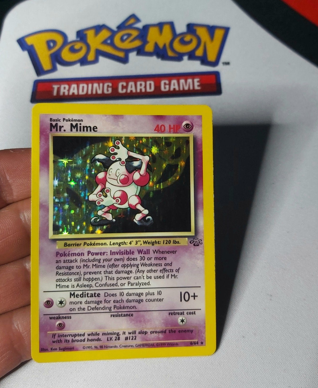Mr. Mime Holo Rare, Jungle Set 1999, Ophalen of Verzenden, Zo goed als nieuw, Losse kaart, Foil