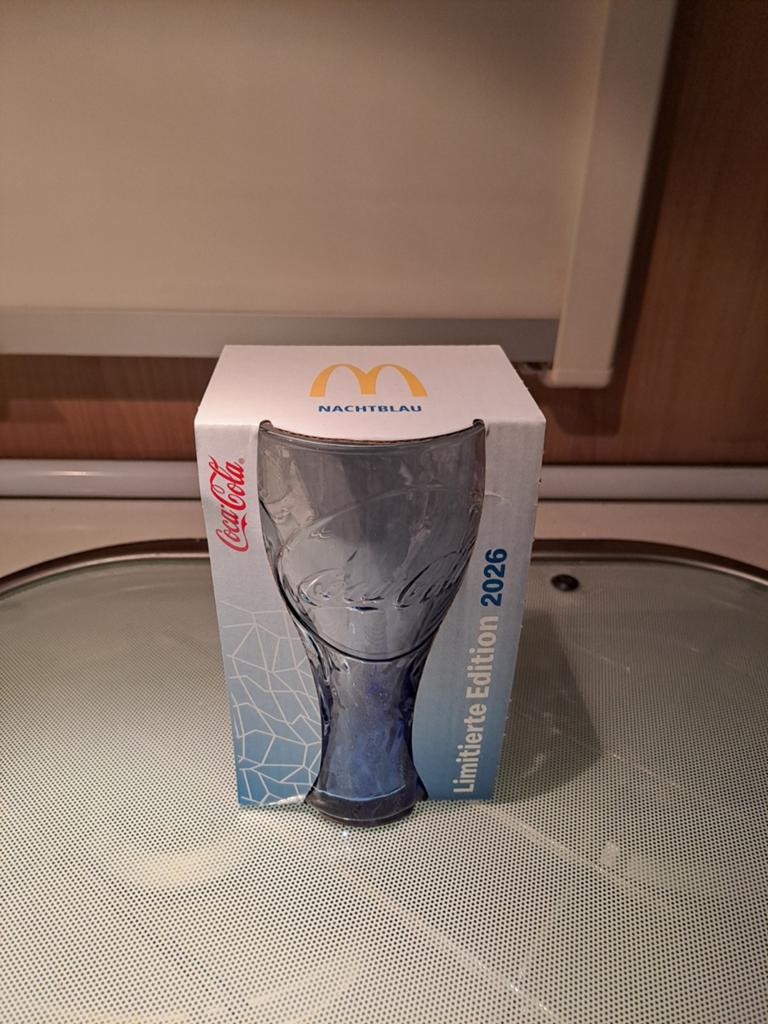 Nieuw McDonald's Coca-Cola glas nachtblauw limited edition, Glas of Glazen, Nieuw, Ophalen of Verzenden, Glas