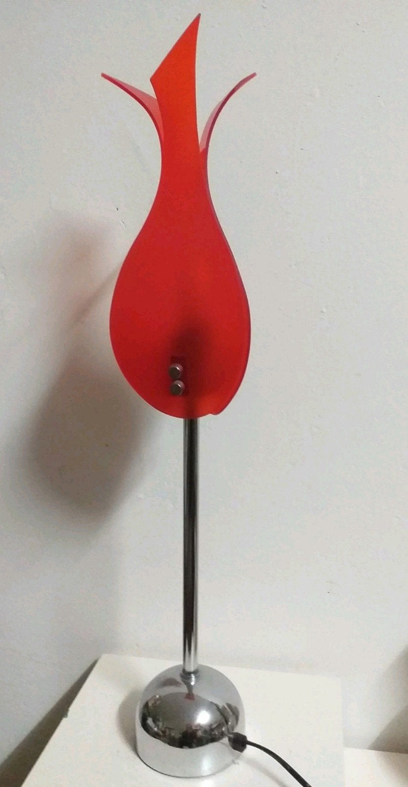 Vintage Zifir Tulip tulpen lamp tafellamp, Ophalen, Gebruikt, Kunststof, Vintage