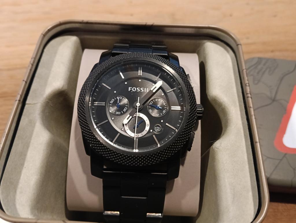 Nieuw Fossil heren horloge zwart, Sieraden, Tassen en Uiterlijk, Horloges | Heren, Overige merken, Staal, Staal, Polshorloge