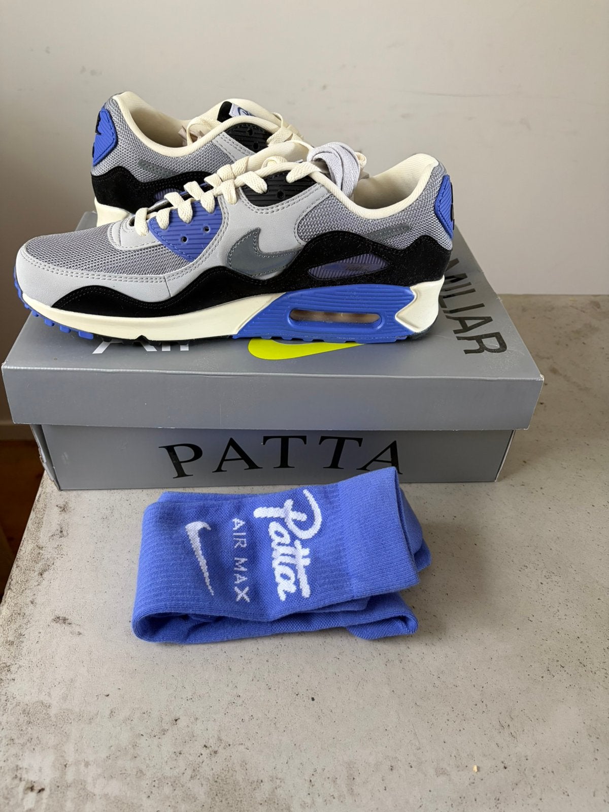 Patta Nike Air Max 90, Kleding | Heren, Schoenen, Wit, Nieuw, Ophalen of Verzenden, Sneakers of Gympen