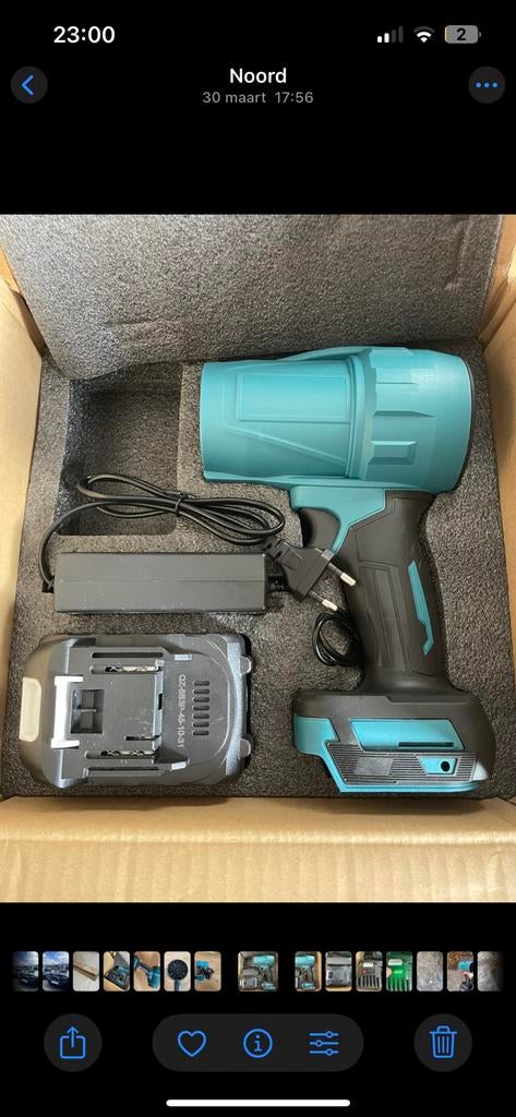 Auto blower bladblazer fohn schoonmaken draadloos, Ophalen of Verzenden, Nieuw, Elektrisch, Handgedragen