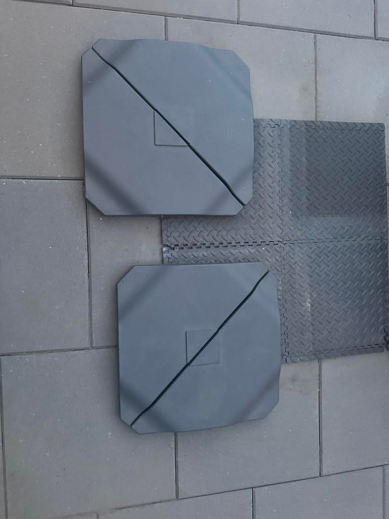 Grijze antraciet parasoltegels, Ophalen, Minder dan 1 meter, Zweefparasol